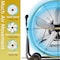 Edendirect 24in 3 Speeds High Velocity Internal Oscillating Barrel Floor Fan Yellow with 1/4 IR-FAN7807 - alternate 8
